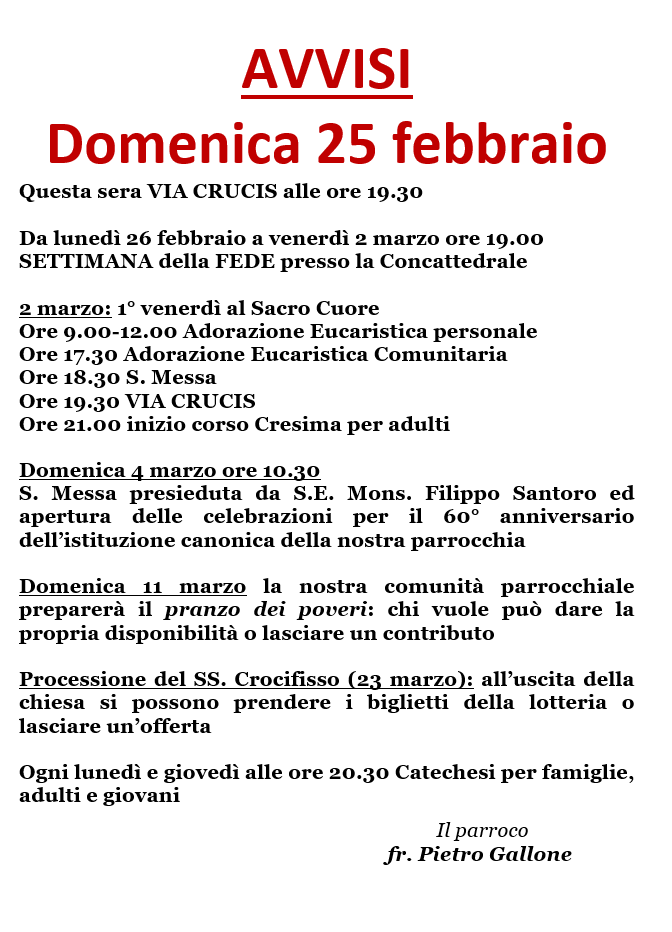 25 febbraio