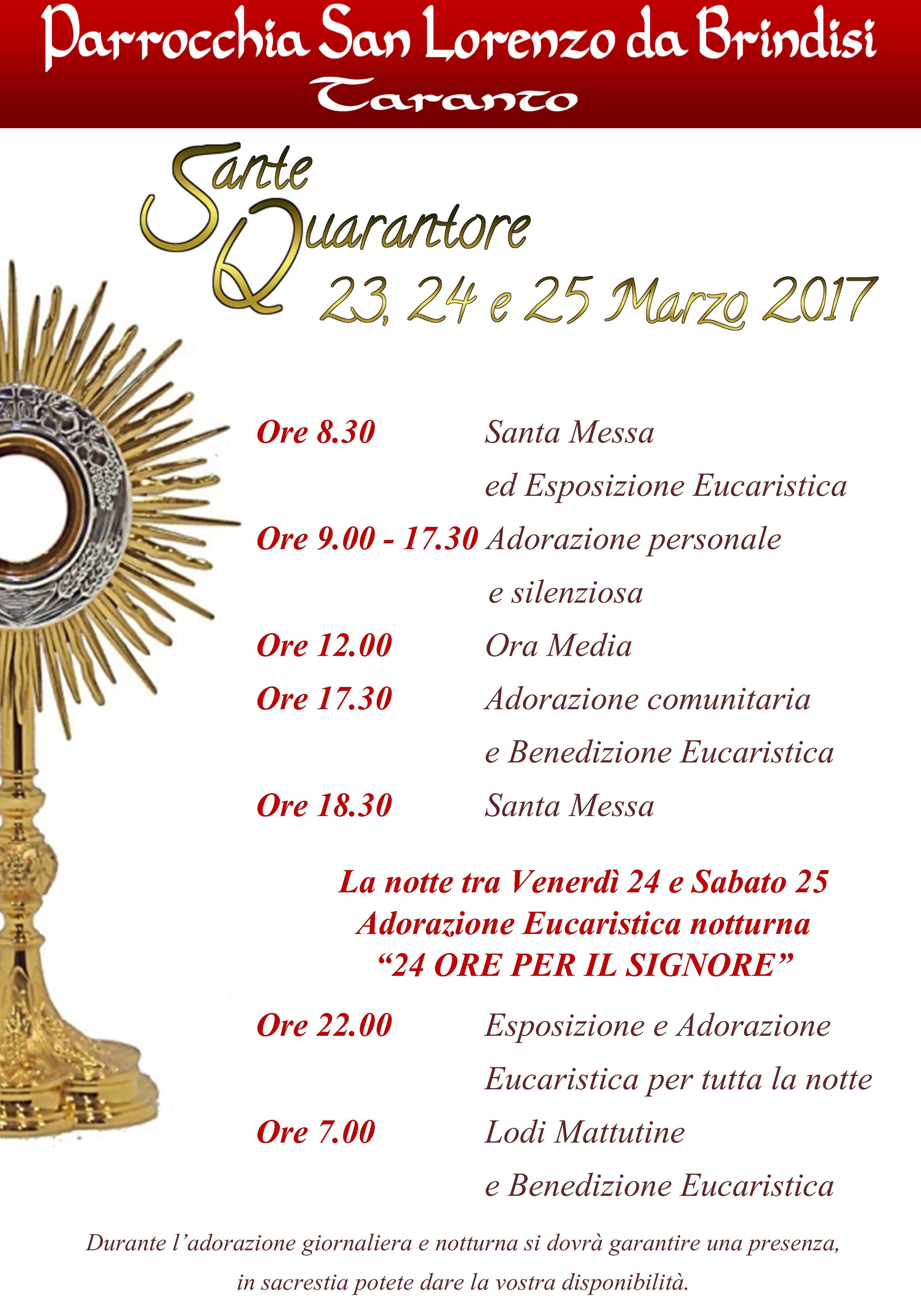 2017sante quarantore san Lorenzo